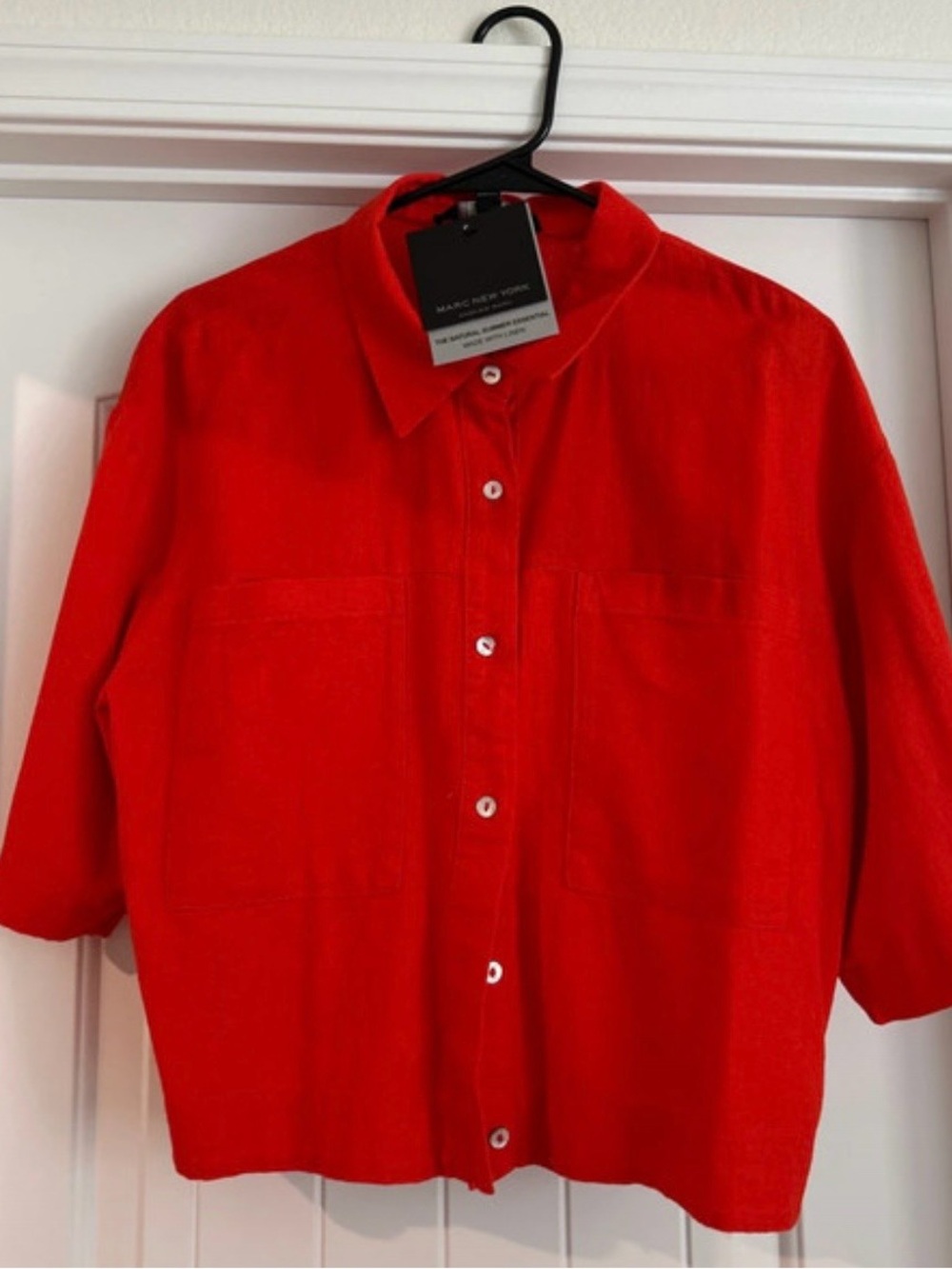 Marc New York Red Button-Front Shirt